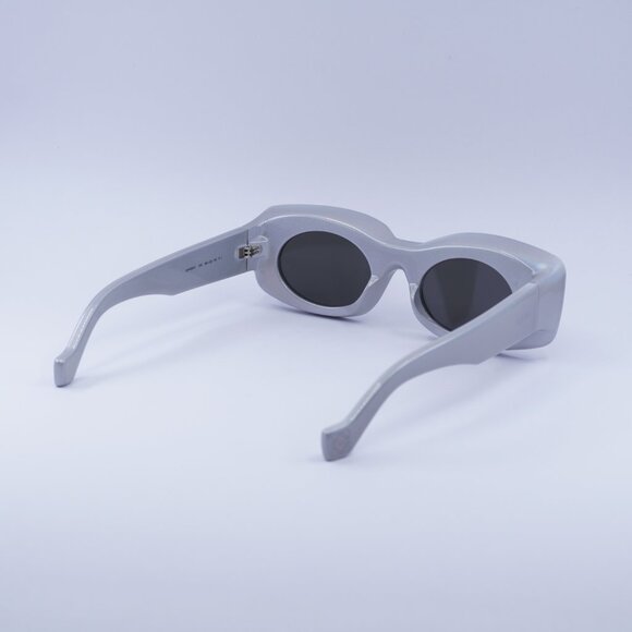 Loewe LW40033I 24C Sunglasses Pearlescent Rectangle Frame, Silver Mirror Lenses - Picture 5 of 12